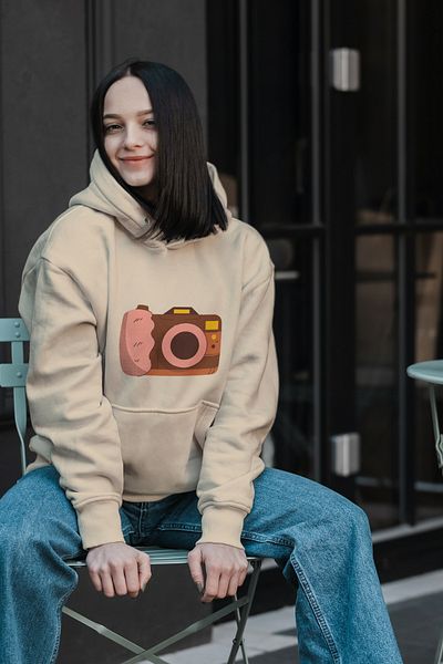 AEMİ Φούτερ με κουκούλα Unisex με στάμπα με κουκούλα