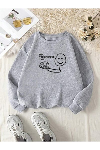 AEMİ Унисекс суитшърт с овална яка You Dropped This