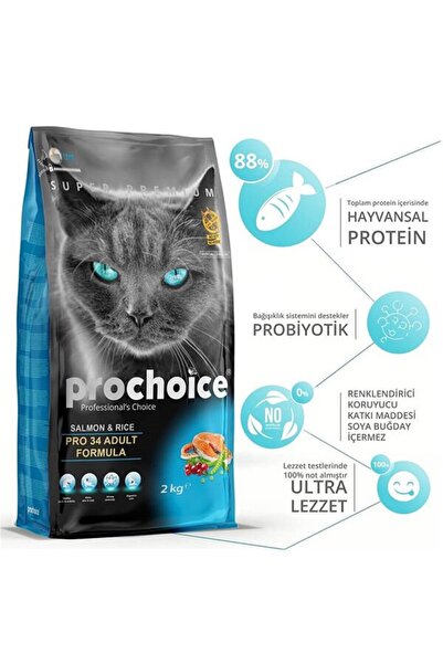 ProChoice Pro Choice Pro 34 Adult Somonlu Yetişkin Kedi Maması 15 Kg