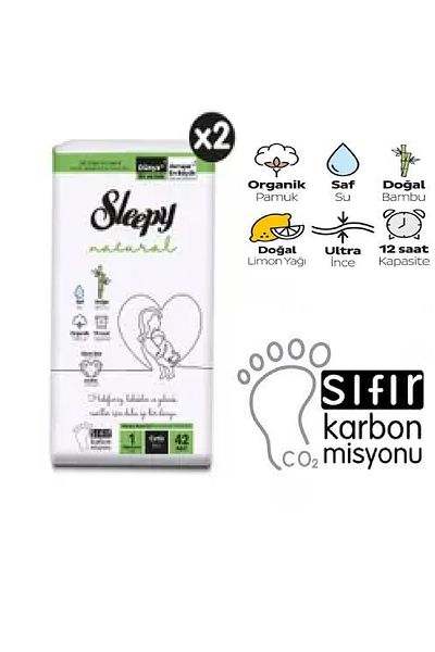 Sleepy natural jumbo diaper no:1 newborn 2-5KG 84PCS(868121206970)