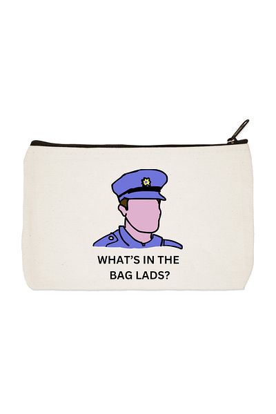 designedfy Τι είναι στην τσάντα Lads Printed υφασμάτινη τσάντα μακιγιάζ Τσάντα χειρός