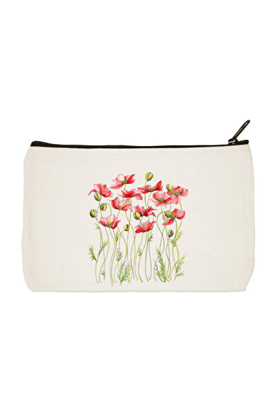 designedfy Geantă de machiaj din pânză imprimată Flower 9