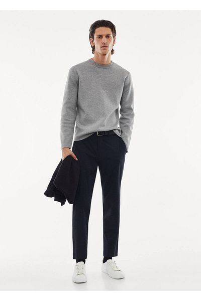 MANGO Man Wärmeregulierender dünner Strickpullover