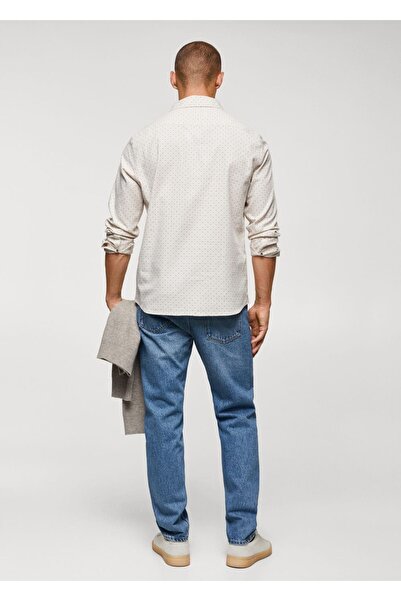 MANGO Man %100 pamuklu desenli tişört