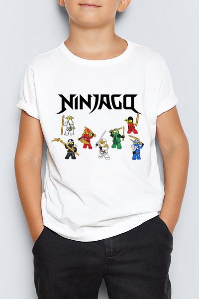 Morinna Tricou pentru copii unisex cu imprimeu Ninjago MR-04