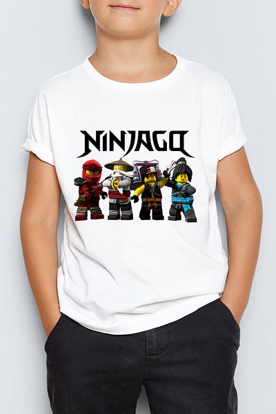 Morinna Tricou unisex pentru copii cu imprimeu Ninjago MR-05