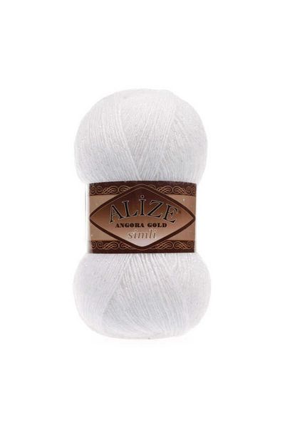 Alize Angora Gold Glitter Hand Knitting Thread 5 Pieces 55