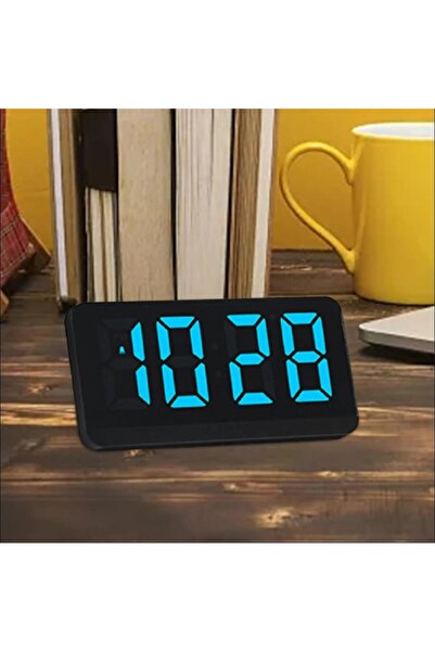 hediyeconcepti Masa Dijital Saat Otomatik Parlaklık Ekran LED Masaüstü Çalar ...