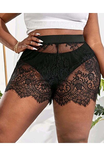 BF Bikini Fashion Πολυτελές δαντελένιο σορτς παρεό