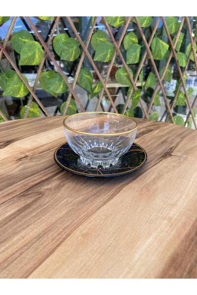 GÜRCÜGLASS Marble Pattern Snack Bowl and Milk Dessert Bowl