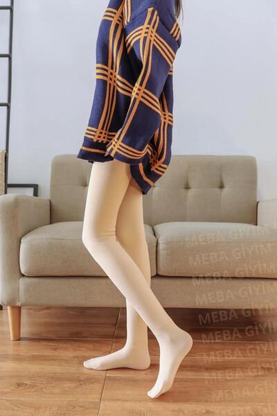 MEBA Winter Thermal Skin Look Skin Plush Pantyhose with Plush Inside
