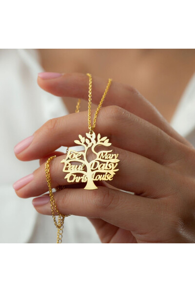 Gökdeniz 925 Aile Hayat Ağacı Gümüş Kolye Özel Gün Hediyesi