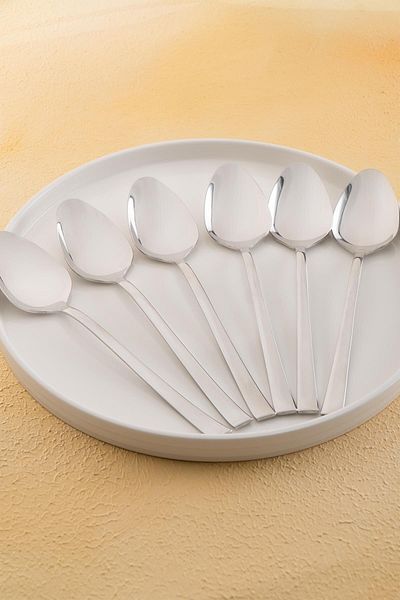 ACAR Karat Moon 6-Piece Steel Dinner Spoon Set