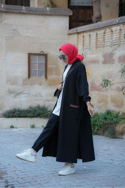 NS Moda طقم حجاب طوكيو أسود موديل-506