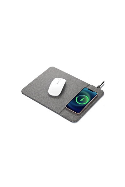 Bood Design Kablosuz Şarjlı Mousepad – Entegre Qi Hızlı Şarj & Konforlu Kayga...