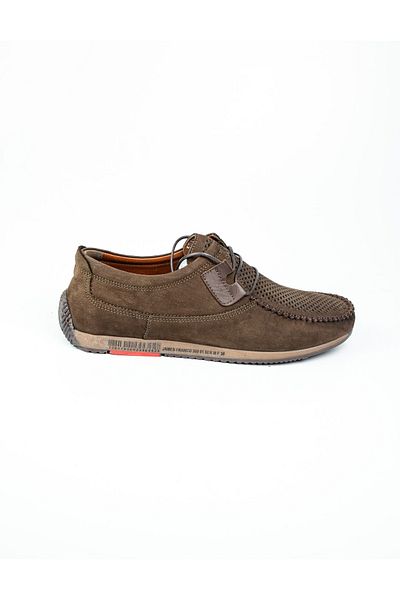 JAMES FRANCO 5092 Brown Nubuck Leather Men's Casual Shoes