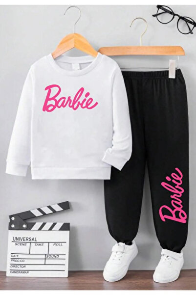 CERENCE AKÇA OKULCUNUZ Φούτερ και αθλητική φόρμα με 3 κλωστές επάνω λευκό κάτω μαύρο εμπριμέ για κορίτσια/αγόρια