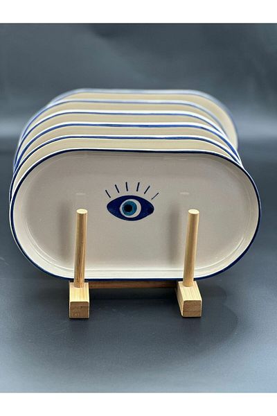 MeGgDecor 1 Evil Eye Themed 23*13cm Boat Plate