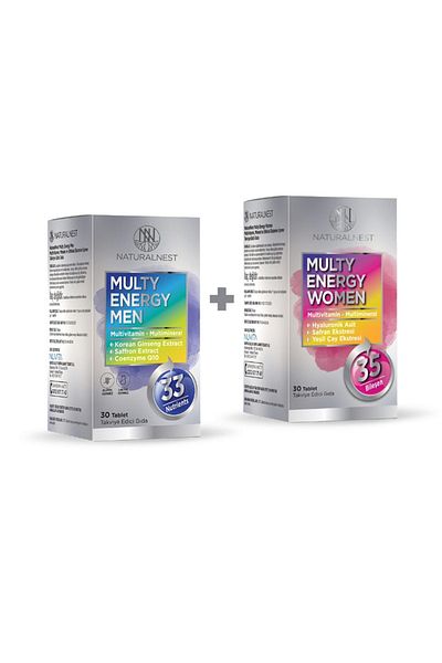 Naturalnest Multi Energy Women 30 Tablet + Men 30 Tablet Family Package