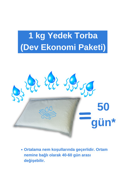 Supervalue Nem Alıcı 1kg Nem Alıcı Dev Yedek Torba