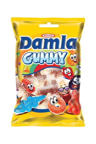 TAYAŞ 1 kg Slate Drops Gummy Cola Sour - Gel Sugar