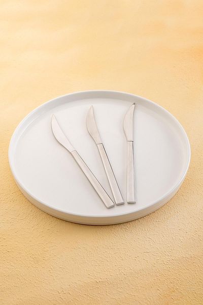 ACAR Karat Moon 6-Piece Steel Dinner Knife Set