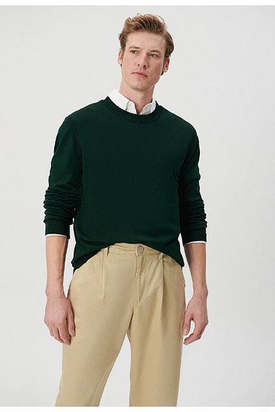 Mavi Πράσινο πουλόβερ Crew Neck