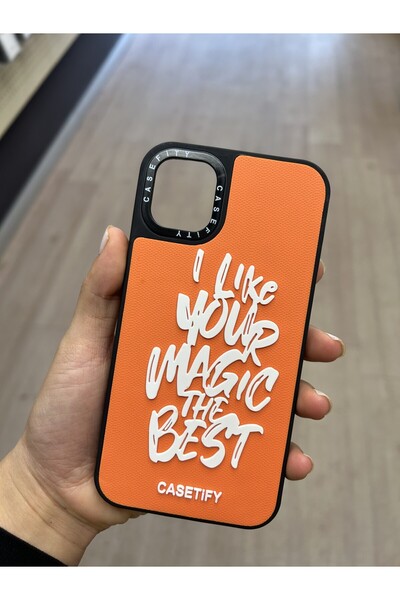 IPHONE 11 KENDİNDEN KABARTMA YAZILI KAMERA KORUYUCULU KILIF