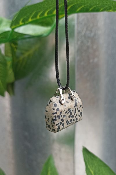 TAUS STONE Spotted Jasper Stone Bag Model Pendant