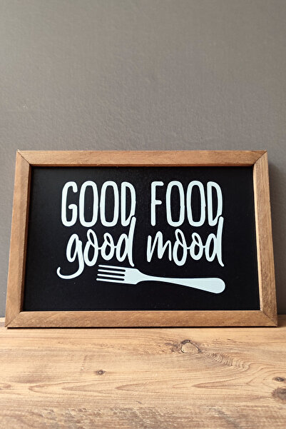 Tooall "Good Food Good Mood" Wooden Painting for Kitchen, "Good Food Good Mood"