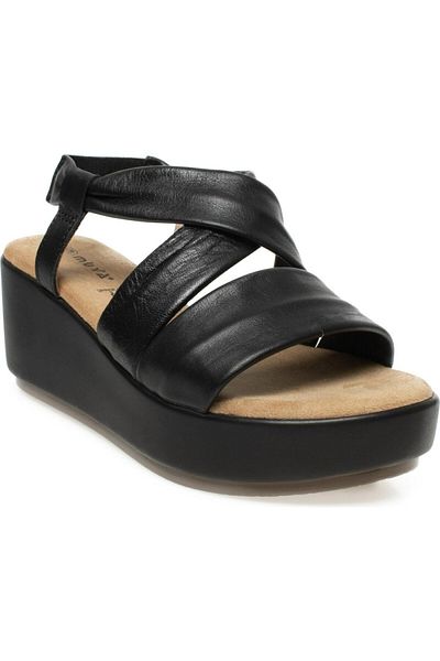 Muya Sandale de damă anatomice din piele Lili Negru