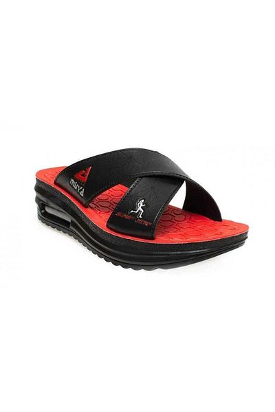 Muya Axis Black Red Anatomical Wet Floor Women's Slippers