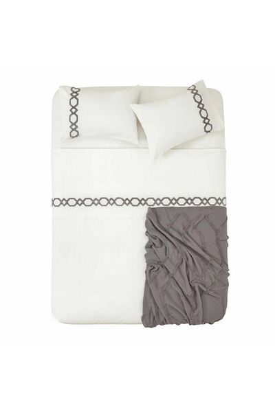 Karaca Home Σετ Κουβέρτα Παπλωματοθήκη Julia Anthracite