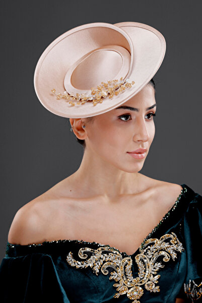 Simay Aksesuar Nikah Şapkası Vualet Şapka Gelin Kepi Gelin Saç Aksesuarı