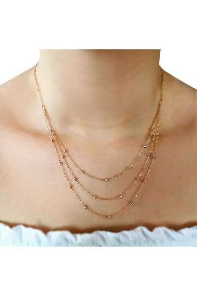 ARSLANTAŞ 1989 14 Ayar Altın Üçlü Dorika Kolye