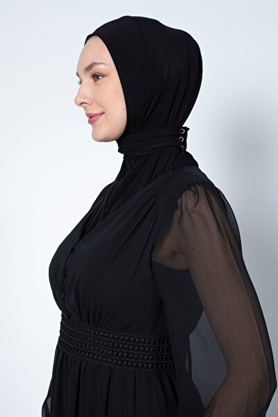 ISTANBUL STYLES Çıtçıtlı Boyunluk Hijap Bone Model Eşarp Şal