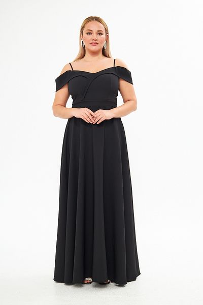 vuvutasarım New Season V-Neck Special Design Maxi Size Plus Size Evening Dress 342