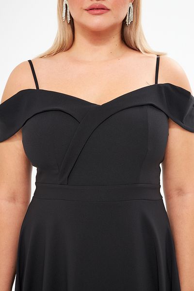 vuvutasarım New Season V-Neck Special Design Maxi Size Plus Size Evening Dress 342