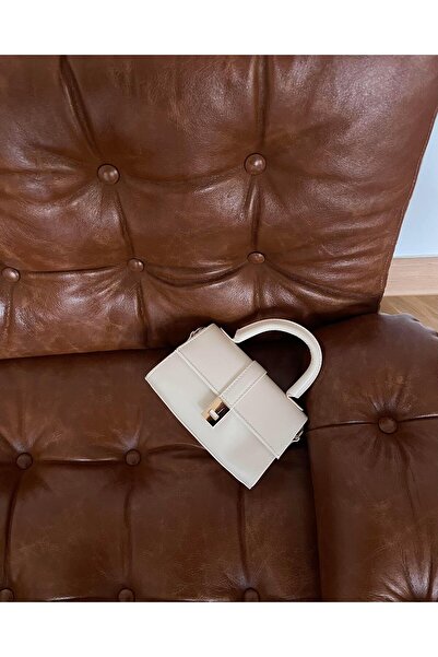 Tina Kapaklı Mini Çanta Kırık Beyaz