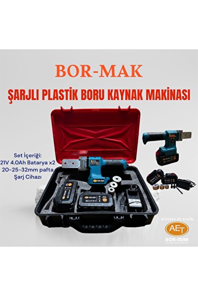 bormak ŞARJLI PLASTİK BORU KAYNAK MAKİNASI