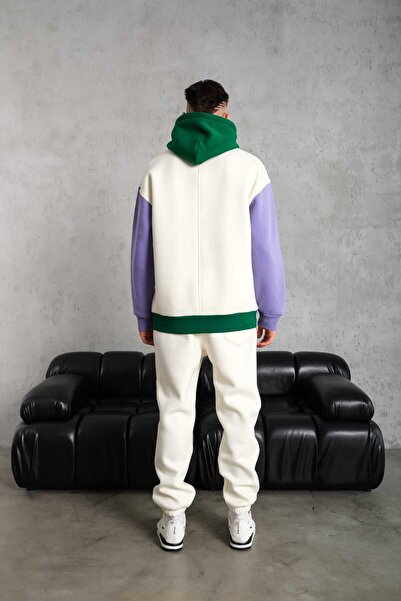 CLIPMAN Ανδρικό φούτερ με κουκούλα με κανονική εφαρμογή, λευκό