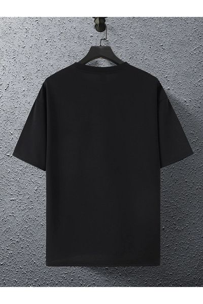 Revasser Unisex γυναικείο/ανδρικό μπλουζάκι Νέας Υόρκης πολύχρωμο με στάμπα, Oversize, χτενισμένο βαμβακερό μπλουζάκι