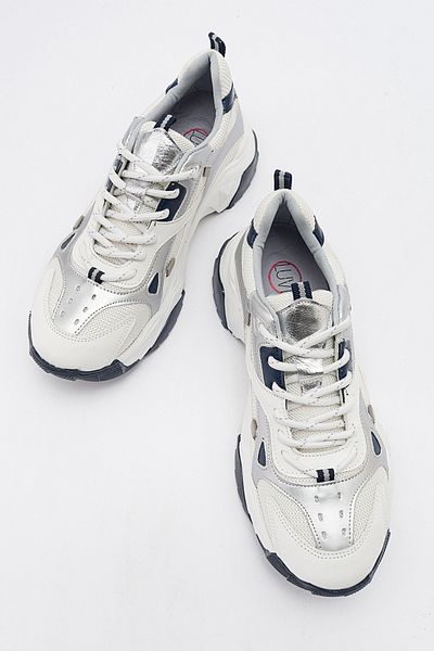 LuviShoes Pantofi de damă LECCE alb-marin