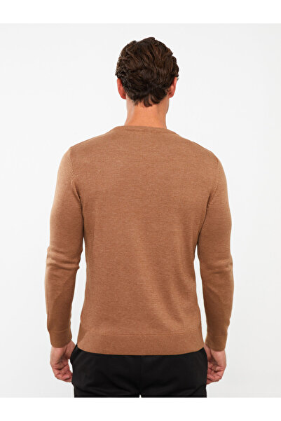 LC Waikiki Ανδρικό πλεκτό πουλόβερ με μακρυμάνικο λαιμόκοψη