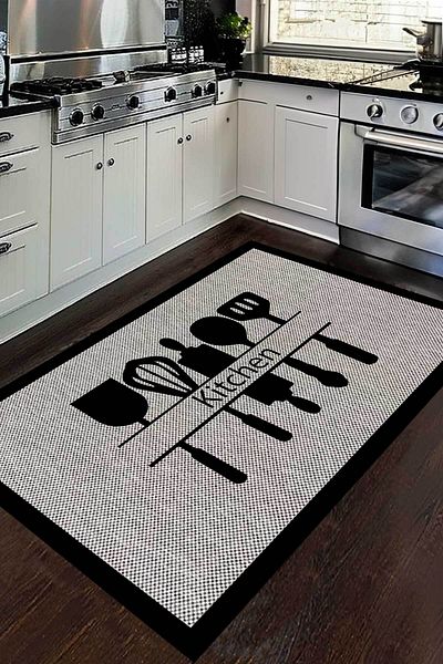Decomia Home Modern Scandinavian Digital Non-Slip Washable Kitchen and Living Room Carpet - Runner