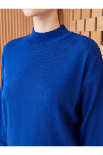 LC Waikiki Half Turtleneck Plain Long Sleeve Women's Knitwear Tunic