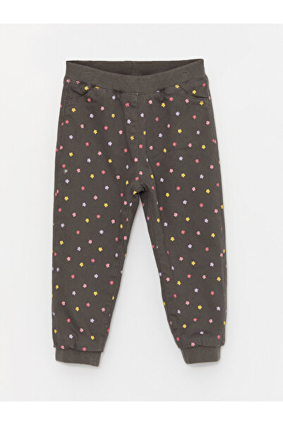 LC Waikiki Printed Elastic Waist Trousers for Baby Girl