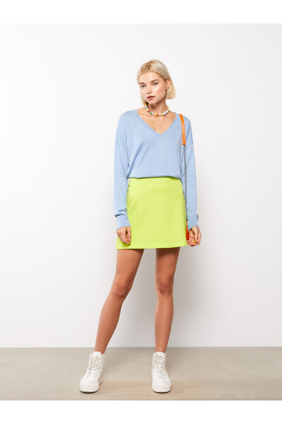 LC Waikiki Pulover de damă cu mânecă lungă, cu decolteu în V