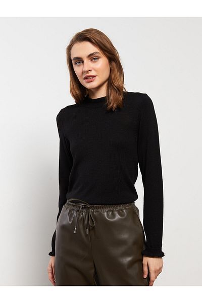 LC Waikiki High Collar Plain Long Sleeve Women's Knitwear Sweater