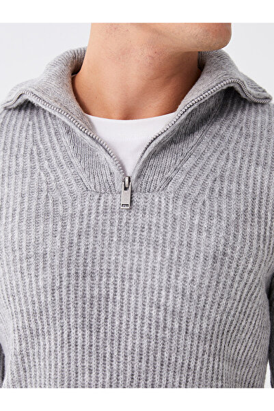 LC Waikiki Ανδρικό πλεκτό πουλόβερ μακρυμάνικο γιακά σάλι